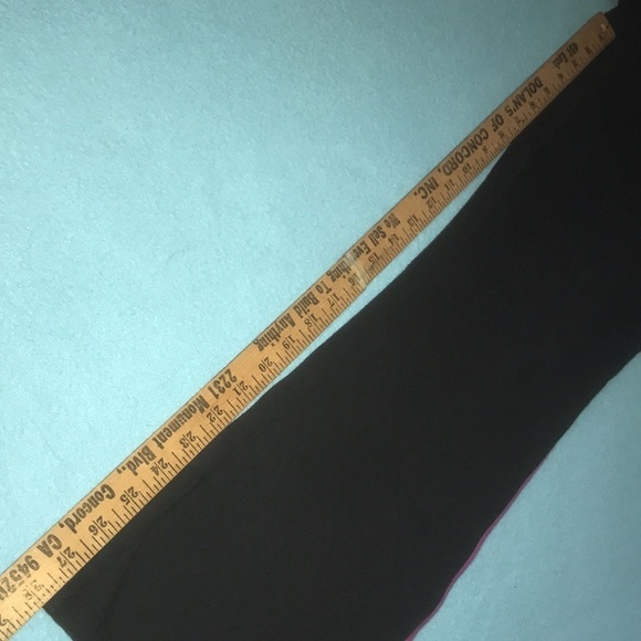 WOMAN WITHIN stretch cotton side stripe boot cut pants black magenta size M - Picture 11 of 11